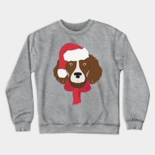 Brittany Spaniel Christmas Dog Crewneck Sweatshirt